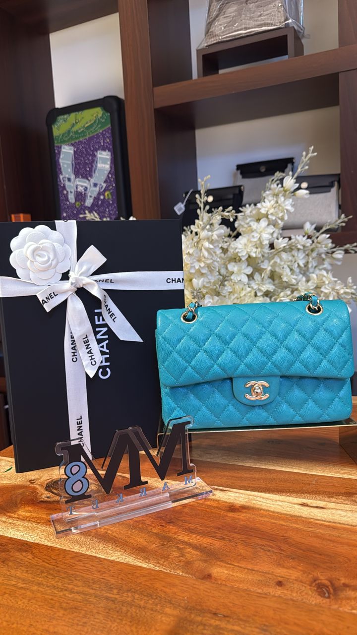 Chanel Classic Flap 23 Turquoise CH